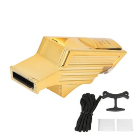 Silbatos Deportivos para Entrenadores, Silbatos de Metal para ¨¢rbitro, ABS, ¨¢rbitro Profesional para Entrenamiento, F¨²tbol, Baloncesto, Voleibol, Silbato Deportivo para(12 * 6 * 2cm-Oro)
