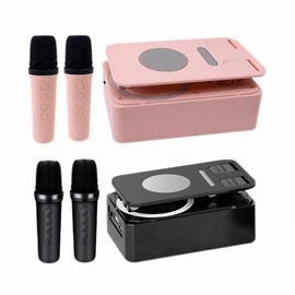 CLSSLVVBN Adjustable Phone Stand with Bluetooth Speaker Hands-Free Entertainment Serves As Both Phone Stand and Karaokes Speaker, Dual Microphones