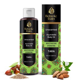 Botanic Rain Ayurveda Unscented Body Oil After Shower, Moisturizing & Hydrating Natural Organic Fragrance Free For Women And Men, Ayurveda Products For Crepey Skin - 3.38 Fl Oz (1)