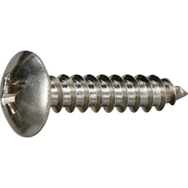 Trusco Y838-0435 Truss Head Tapping Screws, 1 Type A, Stainless Steel, M4 x 35, Pack of 10, Small Quantity