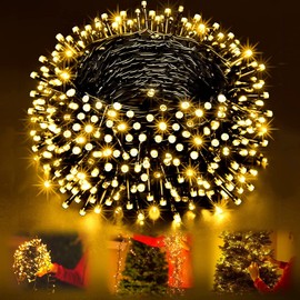 DOSYU Series de Luces Navideñas, 500 LED con Control de 8 efectos, Luces Navideñas para Decoración de Casa, Comercios, Jardines, Bodas, Fiesta. (500LED, 8M Warm White)