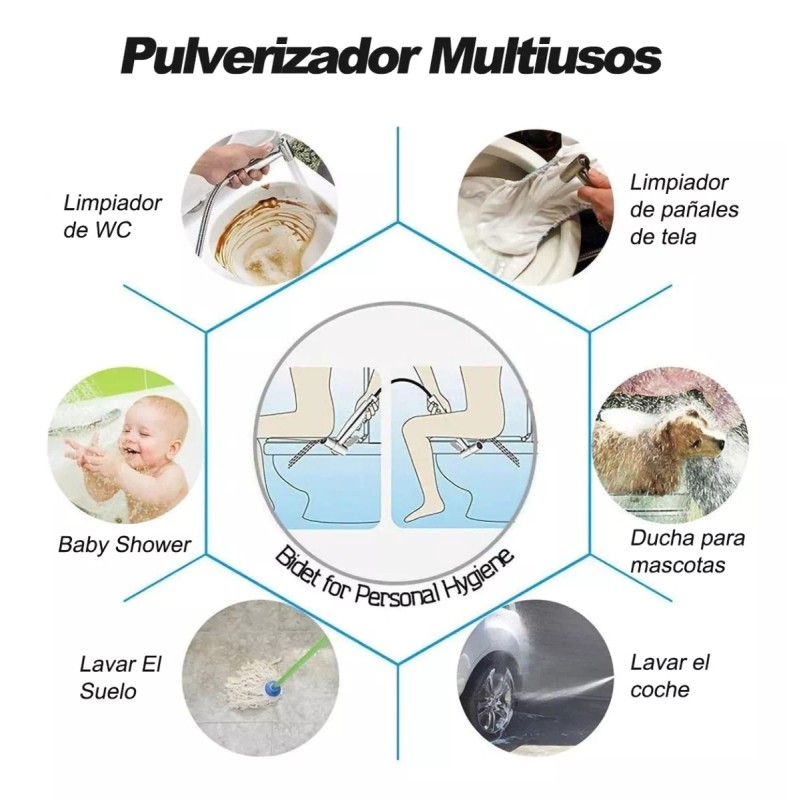 Grifo Para Inodoro Con Válvula Angular De Doble Salida