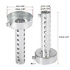 Pyladea 2 Pcs 60mm Silver Motorcycle Exhaust Silencer Motorbike Muffler