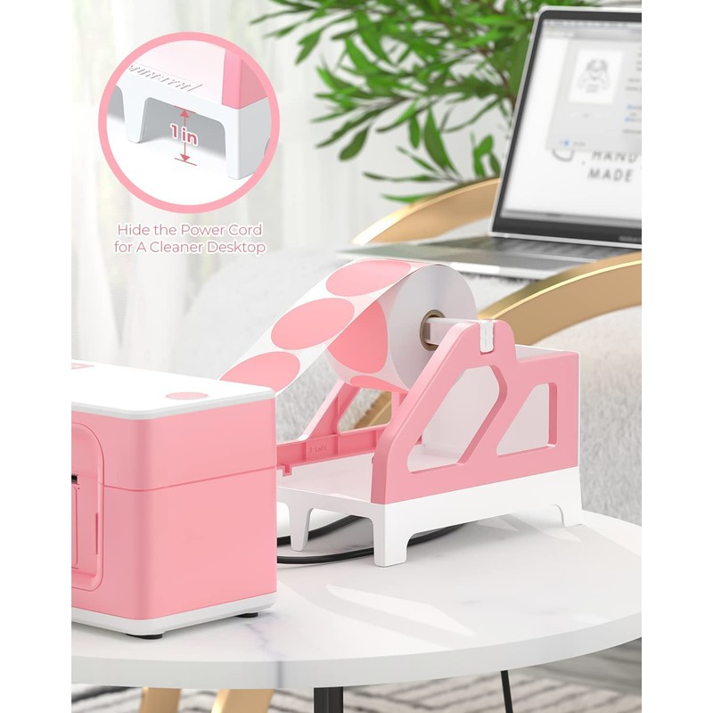 MUNBYN Label Holder for Rolls and Stack Fan-Fold Labels, ILH01,