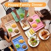Caeuiciw 8 Pcs Divided Food Plates, 14" Wheat Straw Tray,