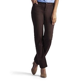 Lee Women's Relaxed Fit All Day Straight Leg Pant Roasted Chestnut 14 Short US