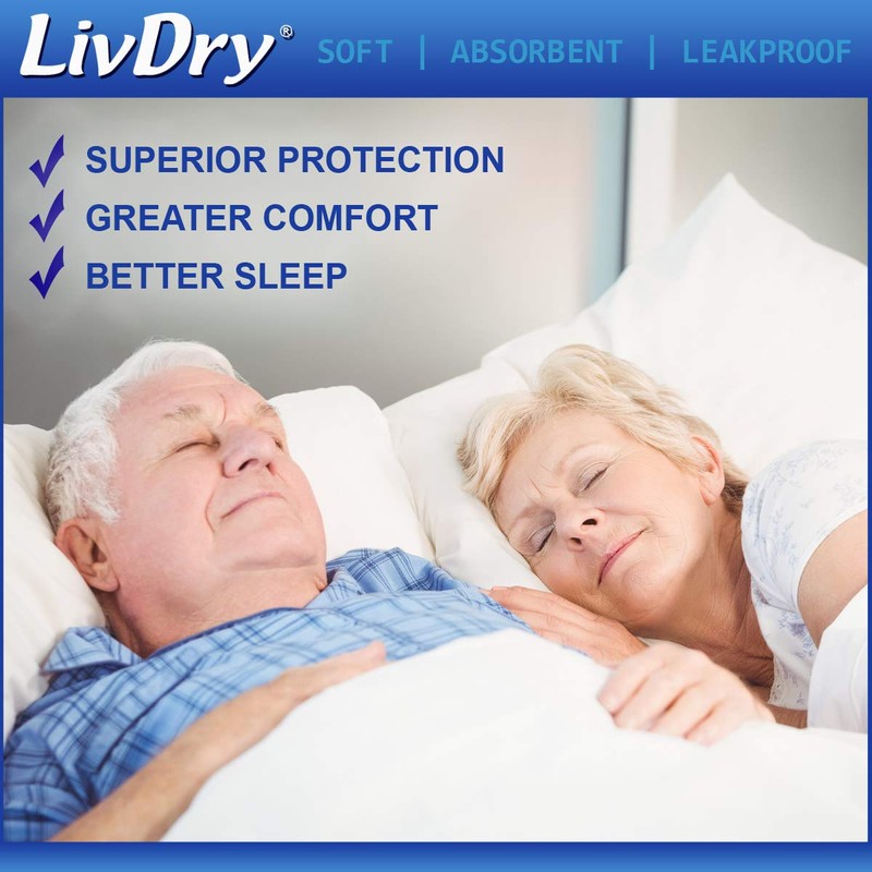 LivDry 2XL Overnight Adult Diapers for Women and Men, XXL