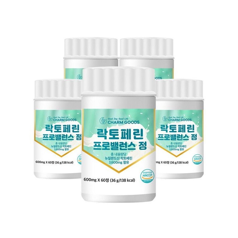 Charm goods [Chamgoods] Lactoferrin Pro Balance 60 tablets, 5 boxes