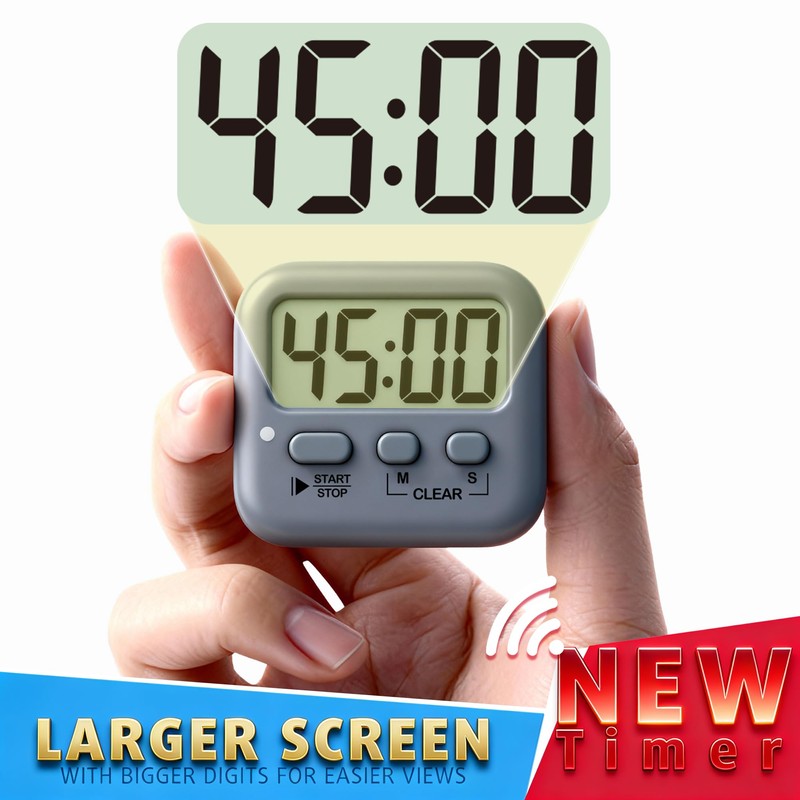 Antonki 2 Pack Digital Timer for Kids, Magnetic Countdown Kitchen