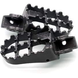 MZS Dirt Bike Foot Pegs, Heavy Duty Motocross Footpeg Accessories MX Foot Pedal Gray Compatible with KLX140 KLX140G 08-23 / KX65 00-23 / KX80 98-20 / KX85 01-23 / KX100 98-20 / KX112 22 / RM65 03-05