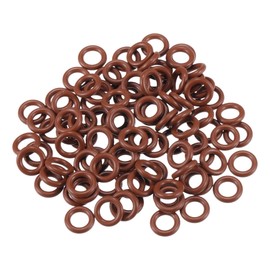 A ABSOPRO 100pcs 5.5mm ID x 2mm CS O Ring Gasket for Cars, Trucks, SUVs, Trailers, O-rings Seal Washer Replacement Automobile Tap Repair Brown