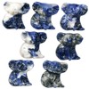 Rockcloud Set of 2 Sodalite Koala Bear Statue Pocket Stones,