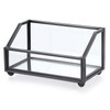 Hipiwe Glass Business Card Holder Stand, Metal Frame Name Card