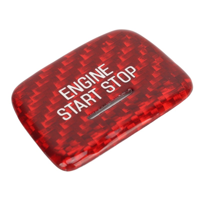 Engine Push to Start Button Cover Carbon Fiber Start Switch