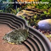 Apatal Reptile Bathing Pool 2-in-1 Tortoise Water Dish with Ramp