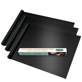 Oven Liners for Bottom of Oven-Set of 3 23.6x15.7 Inch Heavy Duty Non-stick Reusable Oven Spill Protector Mat Kitchen Accessory for Gas Electric Oven,Toaster Oven,Grills