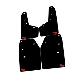 RokBlokz Mud Flaps for 2015-2019 Subaru Outback - Set of 4 for Front and Rear - Mud Guards are Custom Cut and Fit - Includes All Mounting Hardware (Black with Red Logo, Original)