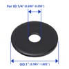 1/4" x1"OD Black Fender Washer,18-8 (304) Stainless Steel Flat Washer,