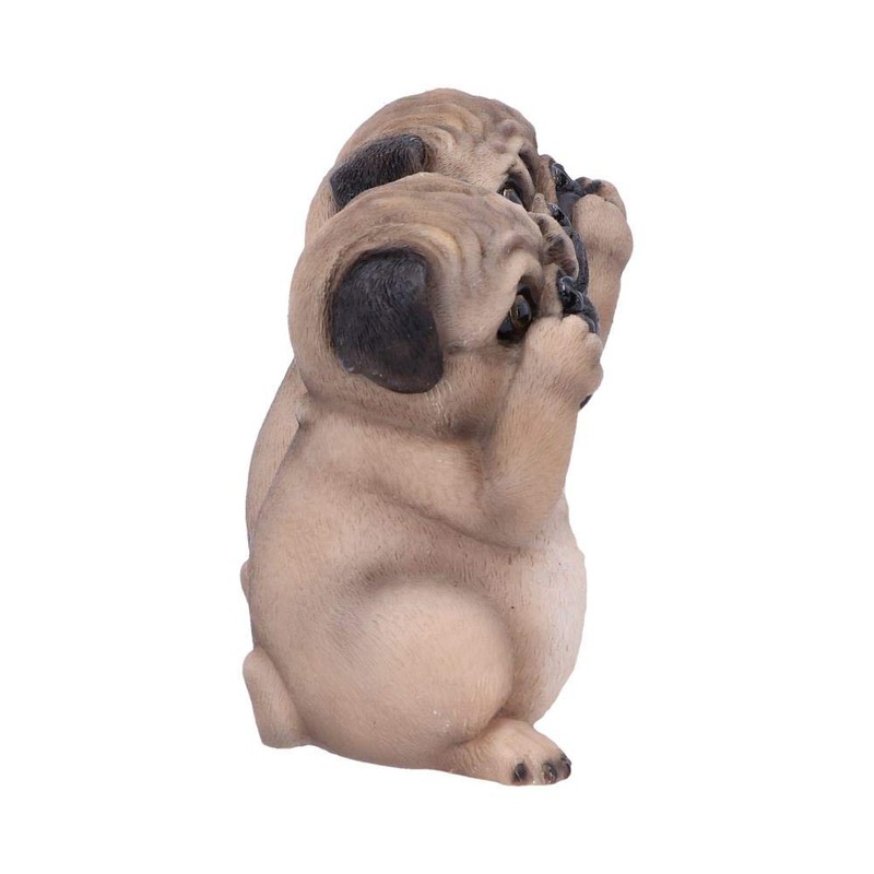 Nemesis Now Three Wise Pugs 8.5cm, Resin, Fawn