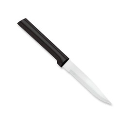 Rada Cutlery Serrated Steak Knife, Made in USA, Black Handle