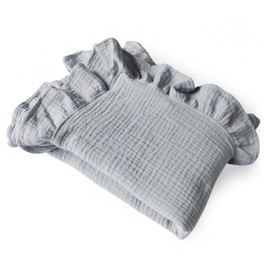 Organic Muslin Baby Blankets, Cotton Crib Blanket for Baby Infant Toddler, Super Soft and Lightweight Nursery Blankets 47"x47"| Perfect for Boys & Girls (Gray)