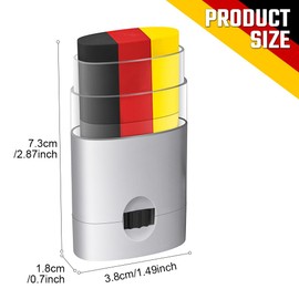 ALIIP Face Paint, Rainbow Face Paint, Rainbow Make-Up Pen, Germany Make-Up Colours, Black, Yellow, Red, Children's Make-Up, for Fancy Dress, Halloween, Carnival