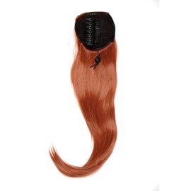 WIG ME UP - WK06-350 Hairpiece Voluminous Smooth Falling Ponytail Mini Butterfly Clip Elastic Band Approx. 60 cm Copper Red
