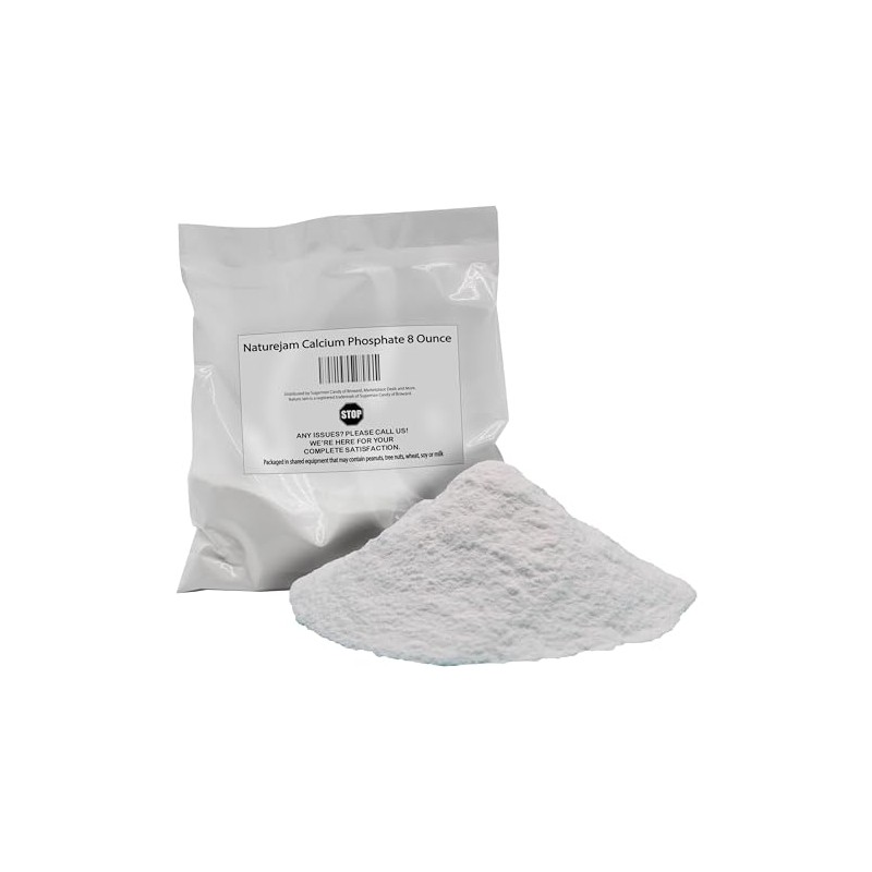 Naturejam Calcium Phosphate 8 Ounce-Food Grade-Mixture of monocalcium Phosphate and