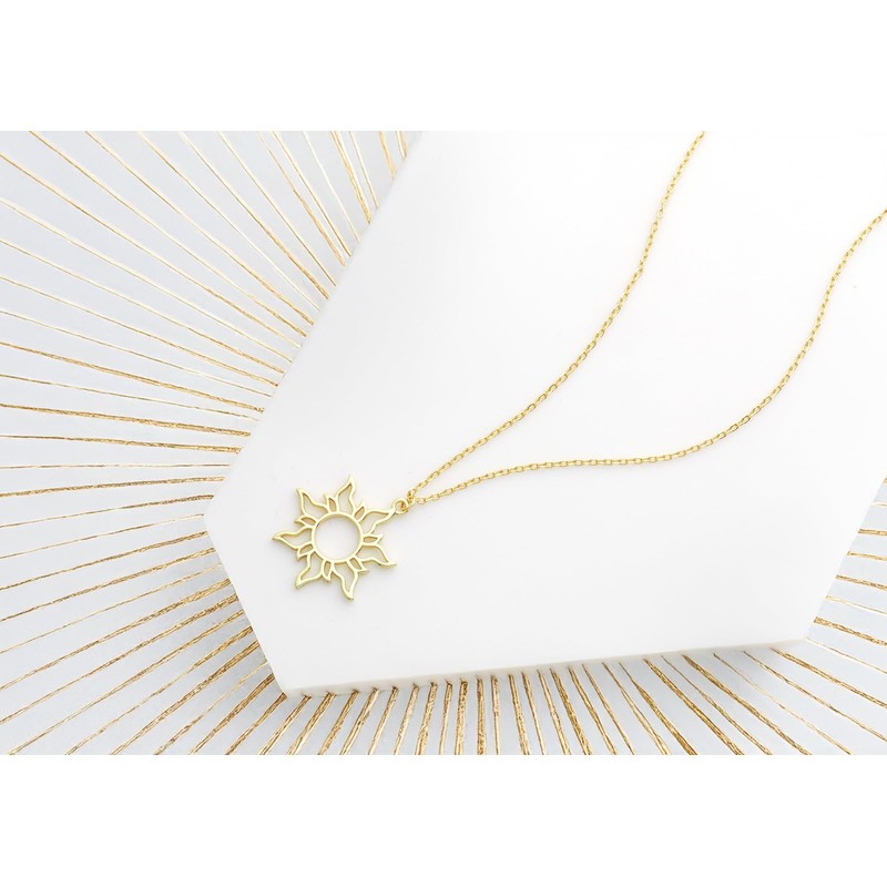 Sofia Milani - Women's Necklace 925 Silver - Sun Pendant,