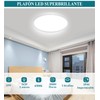 Ouyulong LED Ceiling Light Bathroom Ceiling Light 18W 1620LM 6500K