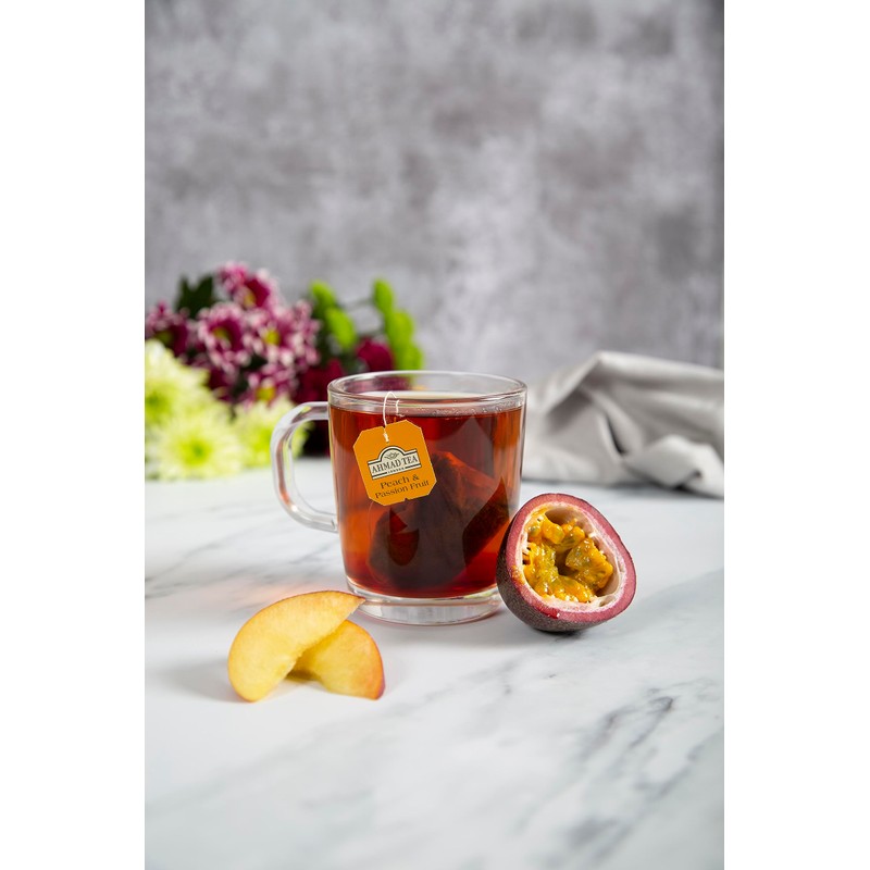Ahmad Tea Black Tea, Peach And Passion Fruit Teabags, 20