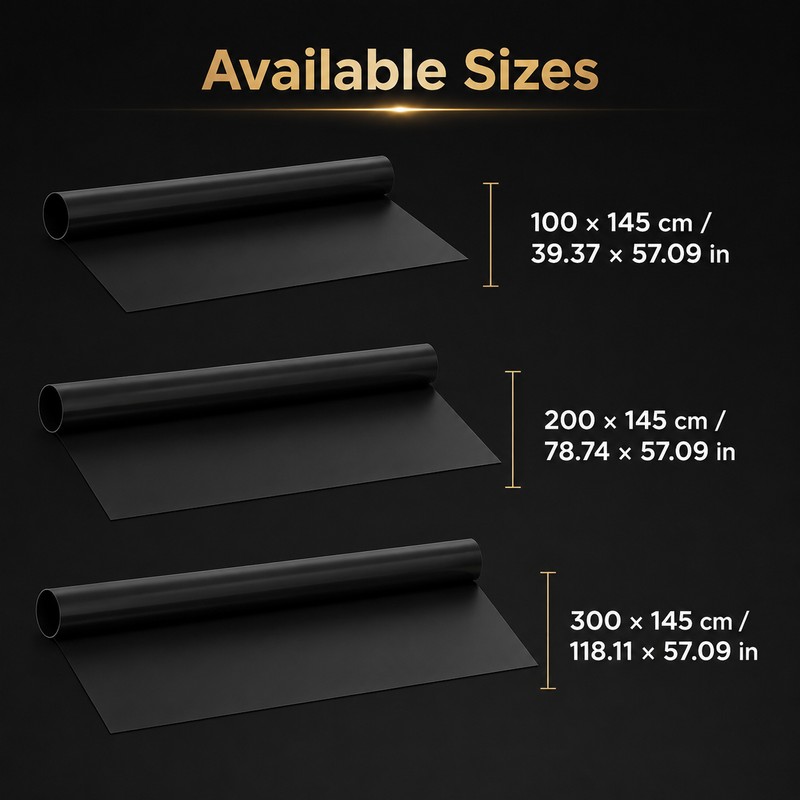100% Blackout Window Privacy Film – Cut-to-Fit Opaque Light Blocking
