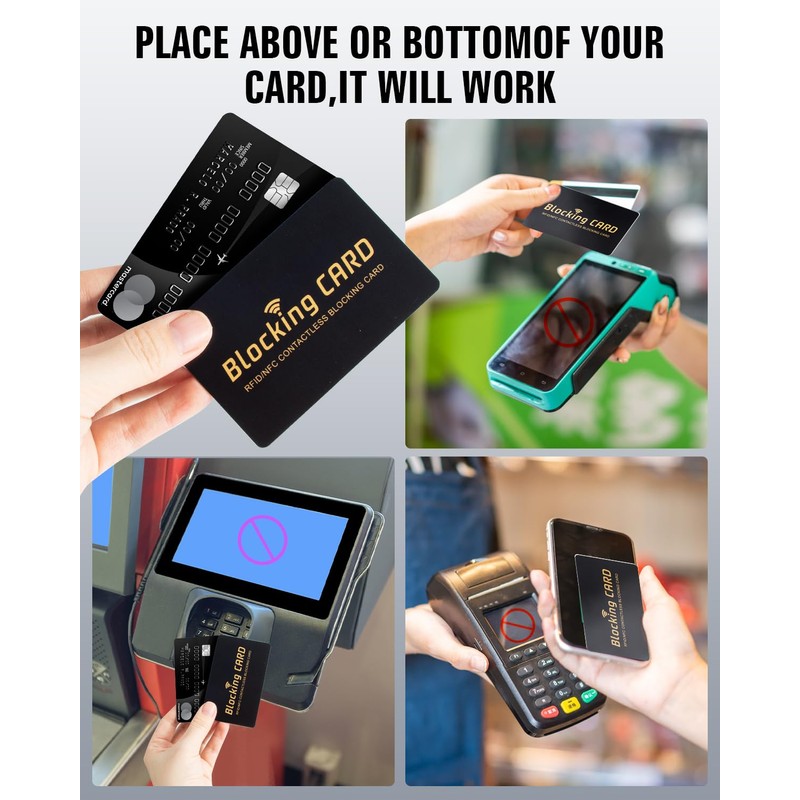Schembo RFID Blocking Card,Contactless NFC Debit Credit Card Passport Protector,