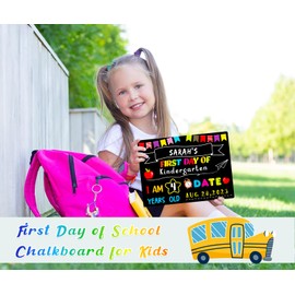 Fsaoor First Day of School Board Sign Double-Sided First and Last Day of School Chalkboard for Kids Boys Girls Back to School Board Sign School Sign 1st Day of School Chalkbard Sign Gifts Supplies