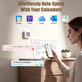 Mitoart 10.1 Inch Digital Calendar with IPS Touch Screen - Smart Electronic Calendar & Planner, Sync & Custom Alerts, Ideal Home Office Management Tool