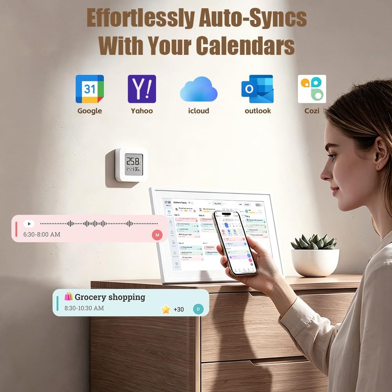 Mitoart 10.1 Inch Digital Calendar with IPS Touch Screen -