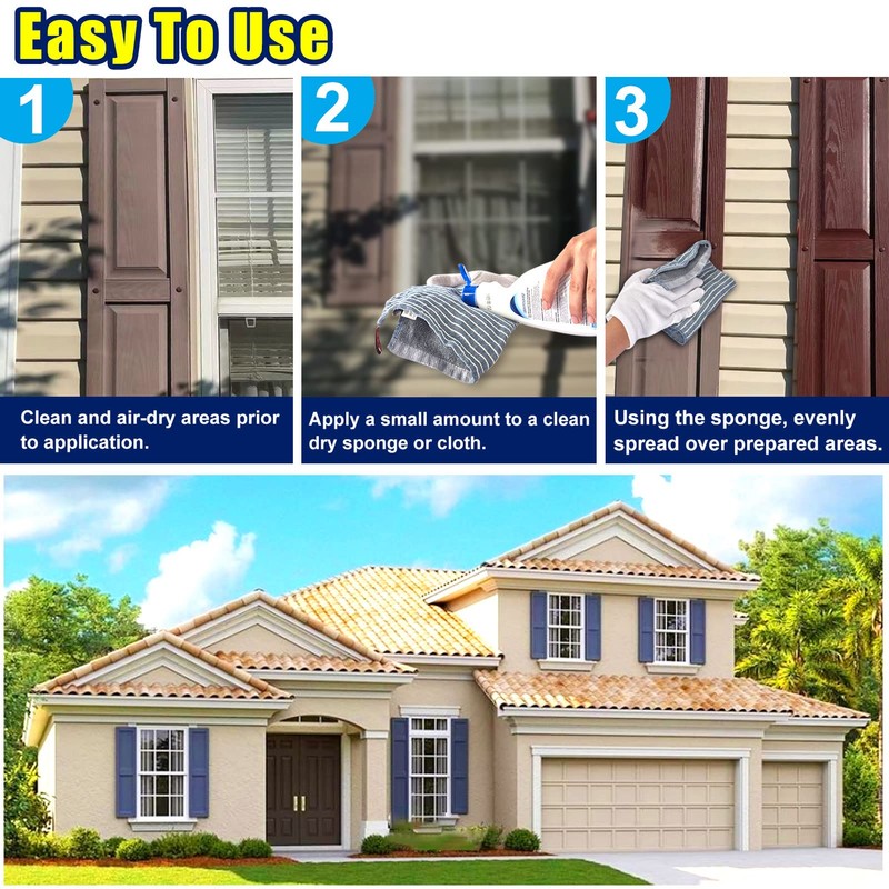 RENOVADOLT Outdoor Color Restorer 16.5oz Plastic Vinyl Shutter Restorer Faded
