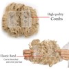 Combs Hair Extension Bun Hair Piece Ponytail Hepburn Bun Hair