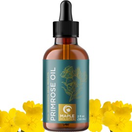 Pure Evening Primrose Oil for Skin - Cold Pressed Natural Face Moisturizer and Nourishing Hair Oil - Use in DIY Skin Care for Dry Flaky Skin Hydration and as a Carrier Oil for Essential Oils Mixing