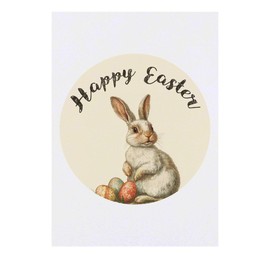 Azeeda 'Frohe Ostern mit Kaninchen und Eiern' Temporäres Tattoo - Hautfreundlicher & Ungiftiger Abziehbild · Wasserfest (TO00084535)