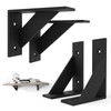 SOGAL Shelf Bracket 3 Inch x 4 Inch,Black Shelf Brackets,Small