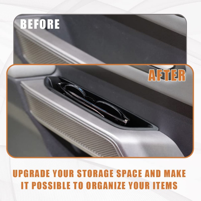 TripleAliners for Bronco 2021-2024 Door Handle Storage Organizer Inner Tray
