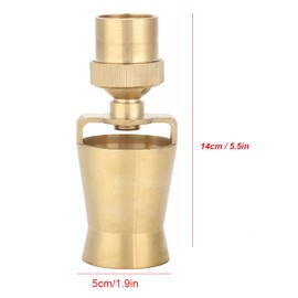 WQAPVHBG Brass Fountain Nozzle Spray, 1" DN25 Brass Pond Fountain Head, 5.5 x 2in Ice Tower Nozzle for Garden Pond, Amusement Park, Library Defult
