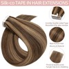 40pcs Hair Extensions Tape in Human Hair 18"-100g Balayage #04/27