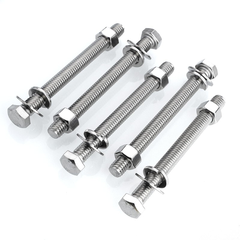 Mywish (5 Sets) 3/8-16x4 Hex Head Assorted Screws Nuts and