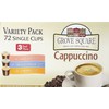 Grove Square Cappuccino Pods, Variety, Single Serve (Pack of 72)