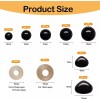 270 Piezas Ojos 6-12mm Nariz Arandelas Para Peluches Muñecos