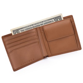 LIVLOKO Leather Mens Wallet RFID Wallet for Men Classic Wallet Slim Minimalist Wallet Designer Wallets for Men