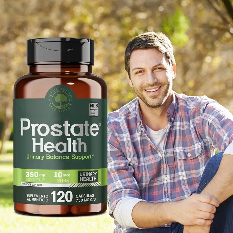 Prostate Health Naturelab Suplemento Masculino Licopeno 120 Cápsulas Sabor