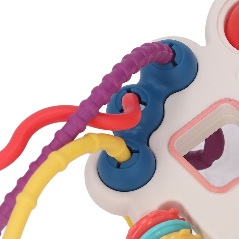 Pull String Interactive Toy Plastic Colorful Pulling Toy for Visual